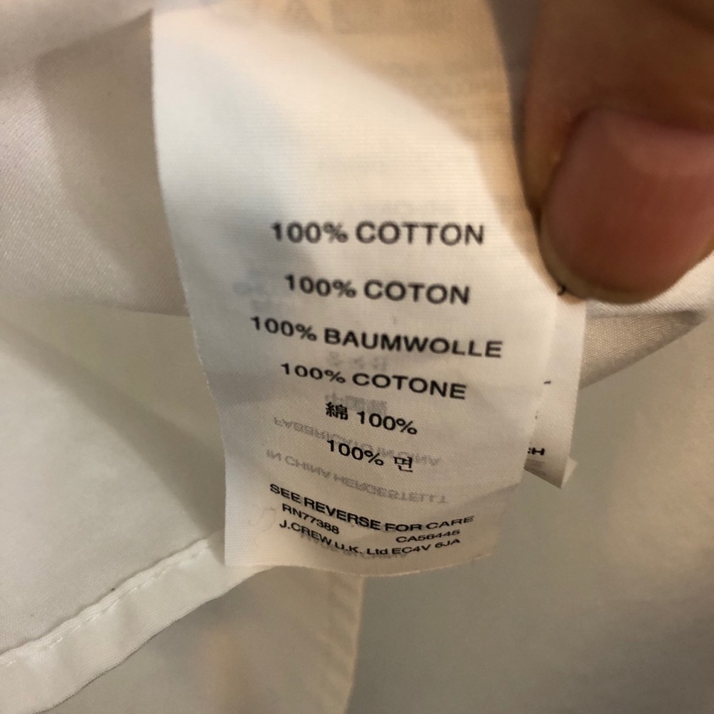 J Crew white tuxedo blousy pull over French cuffs - Picture 6 of 9
